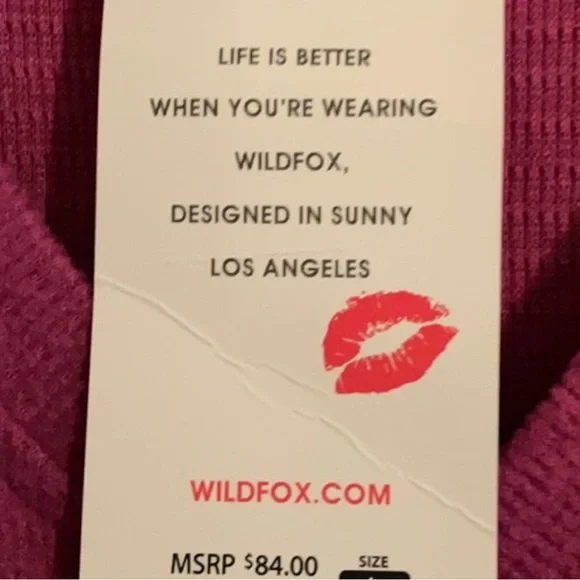 Wildfox Haley Brushed Magenta Purple Barbie Pink Y2K M V-Neck EUC Shirt Top - Picture 6 of 17